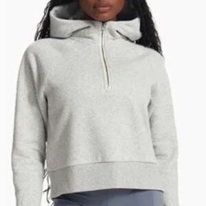 Vuori Women's Restore 1/2 Zip Heather Gray Hoodie Sweatshirt Small